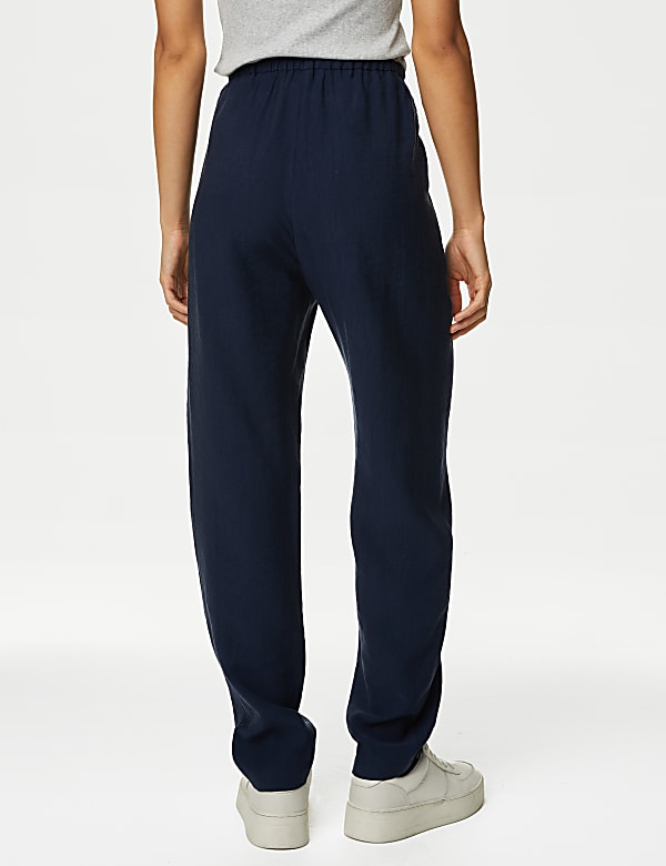 Lyocel Rich Tapered Ankle Grazer Trousers