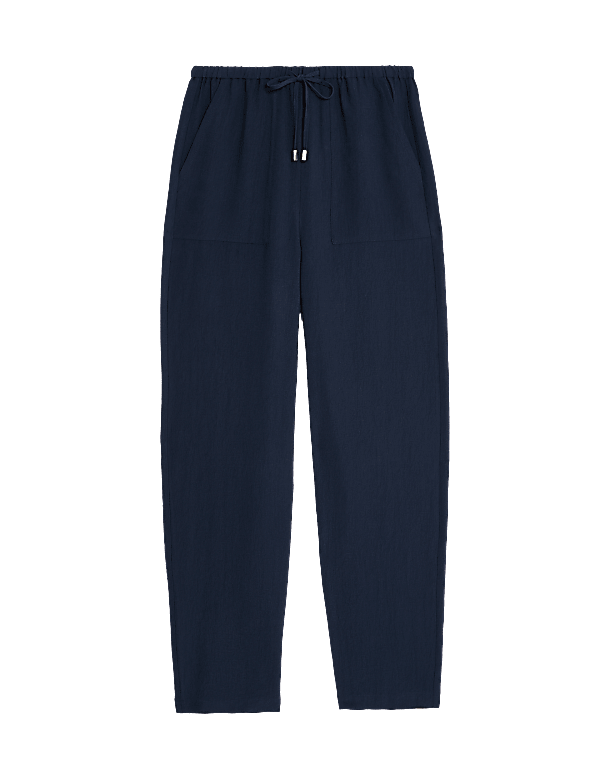 Lyocel Rich Tapered Ankle Grazer Trousers