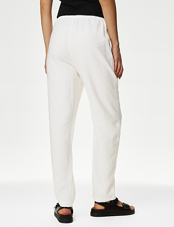 Lyocel Rich Tapered Ankle Grazer Trousers