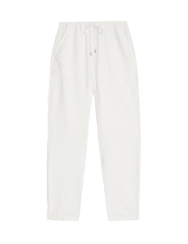 Lyocel Rich Tapered Ankle Grazer Trousers