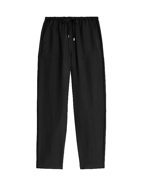 Lyocel Rich Tapered Ankle Grazer Trousers