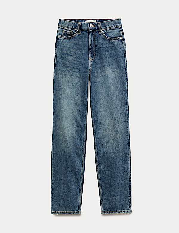High Waisted Straight Leg Jeans - GR