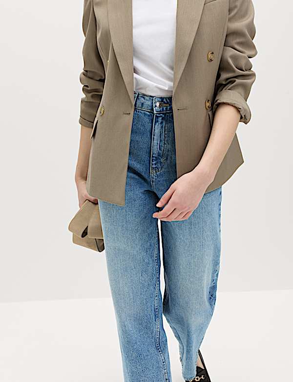 High Waisted Straight Leg Jeans - CA