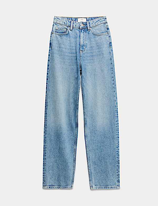High Waisted Straight Leg Jeans - CA