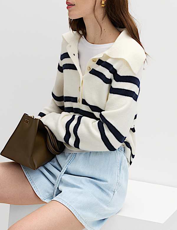 מכנסיים קצרים מבד עשיר בכותנה - IL