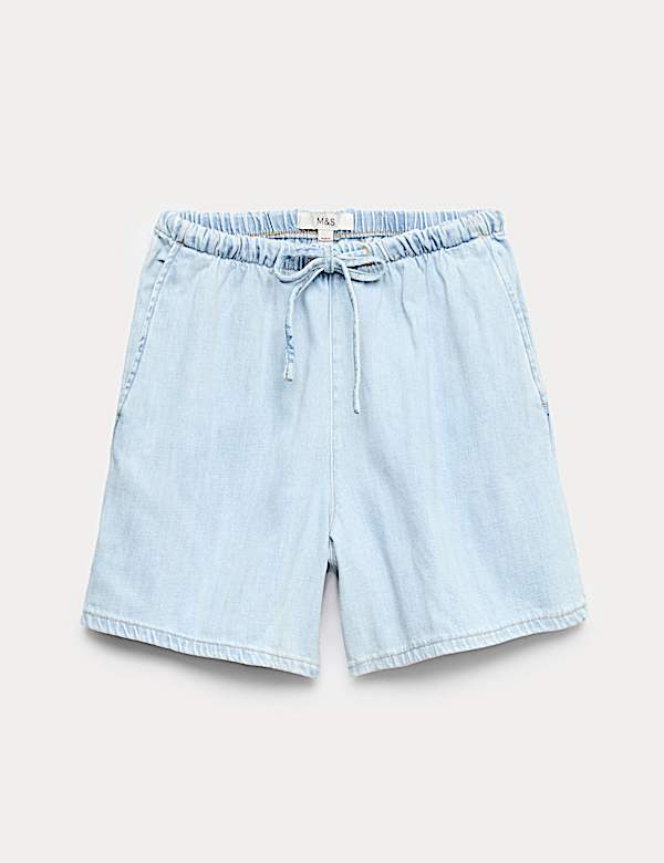 מכנסיים קצרים מבד עשיר בכותנה - IL