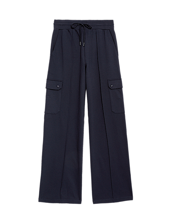 Ponte Utility Wide Leg Trousers