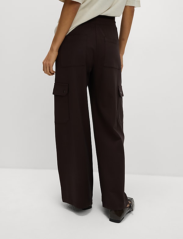 Ponte Utility Wide Leg Trousers