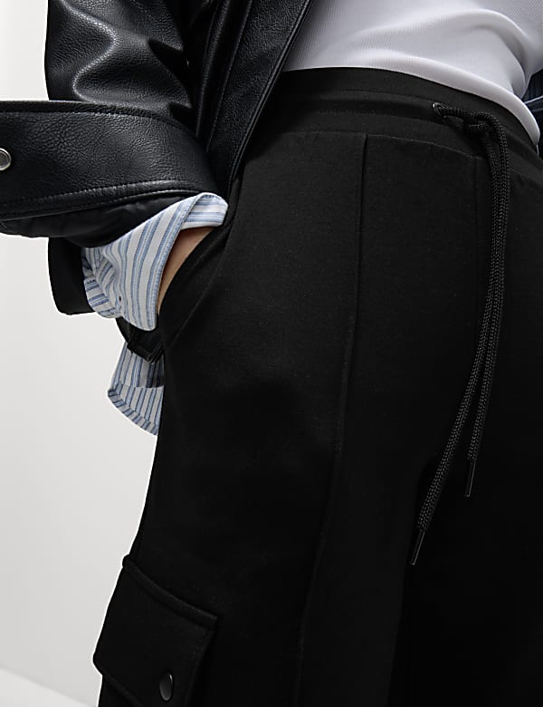 Ponte Utility Wide Leg Trousers