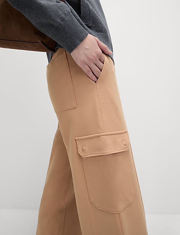Ponte Utility Wide Leg Trousers