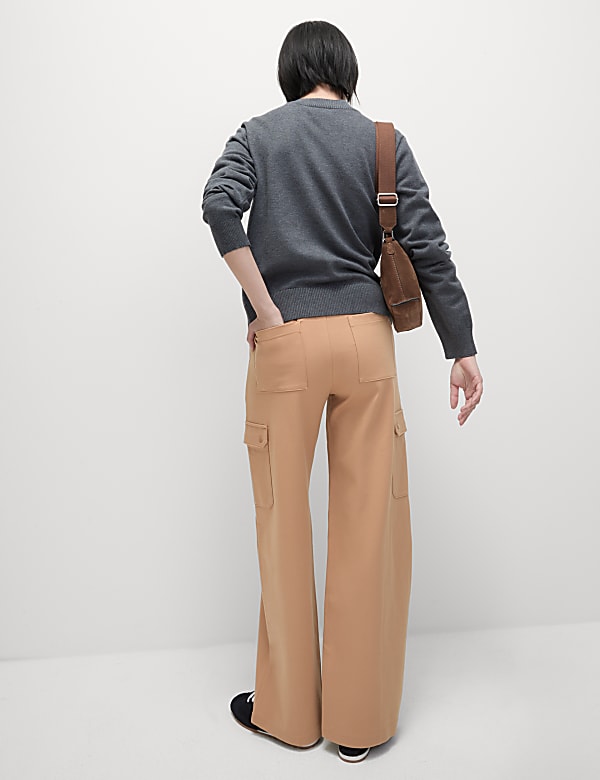 Ponte Utility Wide Leg Trousers