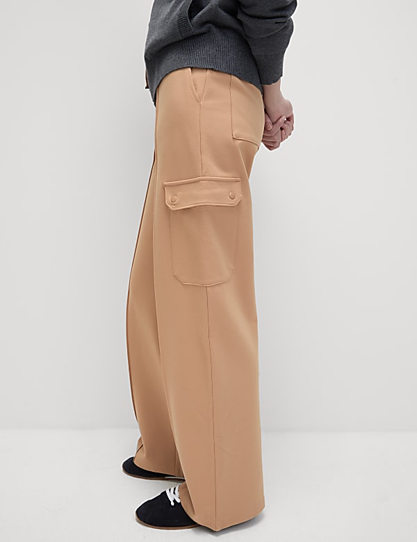 Ponte Utility Wide Leg Trousers