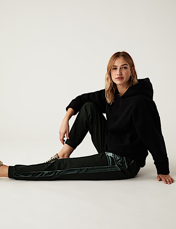 Ponte Side Stripe Tapered Joggers
