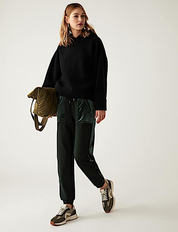 Ponte Side Stripe Tapered Joggers