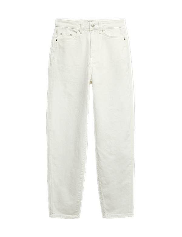 Mom High Waisted Ankle Grazer Jeans