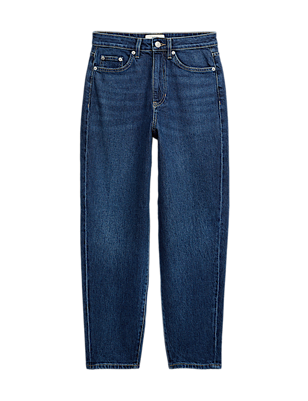 Mom High Waisted Ankle Grazer Jeans