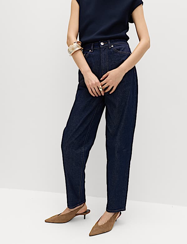 Mom High Waisted Ankle Grazer Jeans - AU