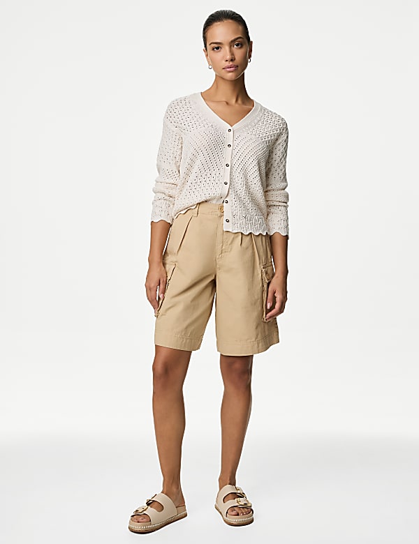 Pure Cotton Cargo Shorts