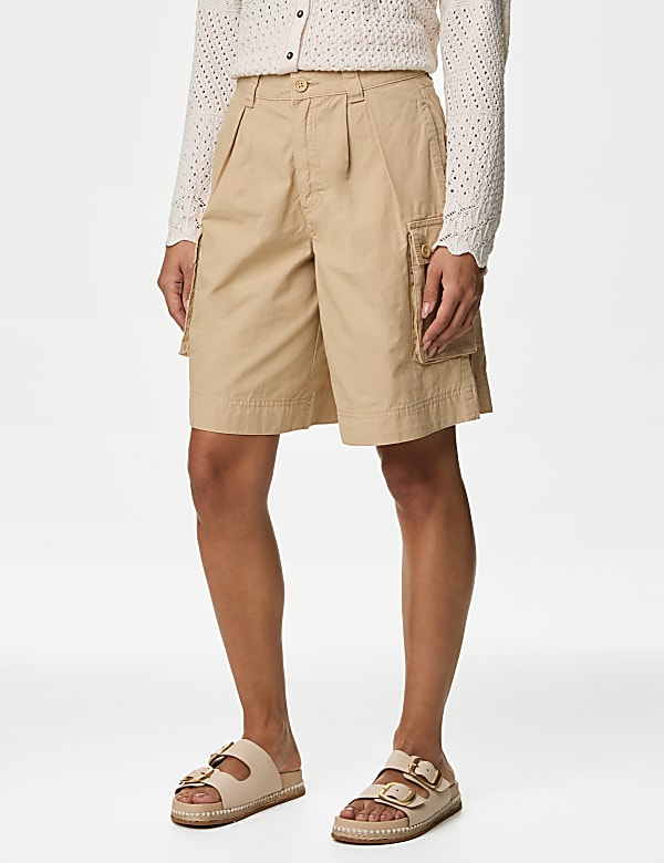 Pure Cotton Cargo Shorts