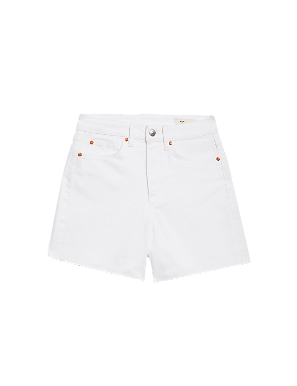 Denim High Waisted Mom Shorts
