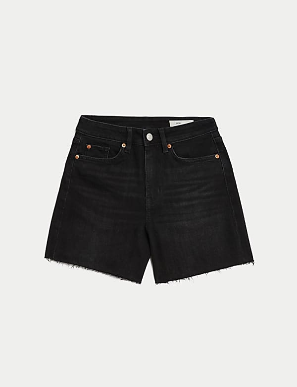 Denim High Waisted Mom Shorts - HU