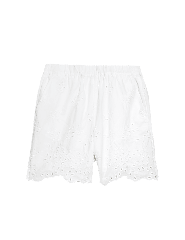 Pure Cotton Embroidered Shorts
