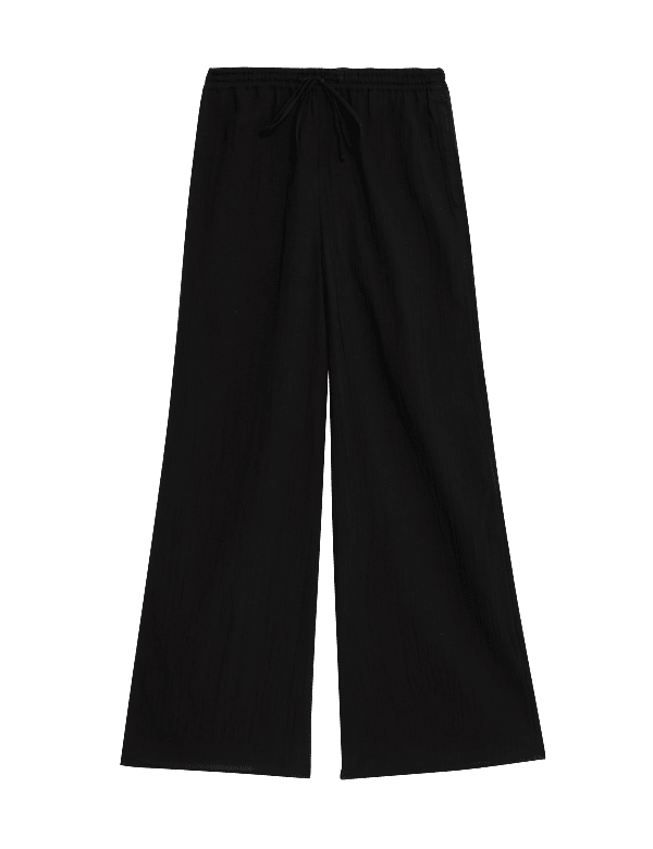 Pure Cotton Wide Leg Trousers