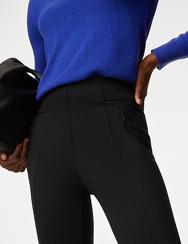 High waisted zip leggings top