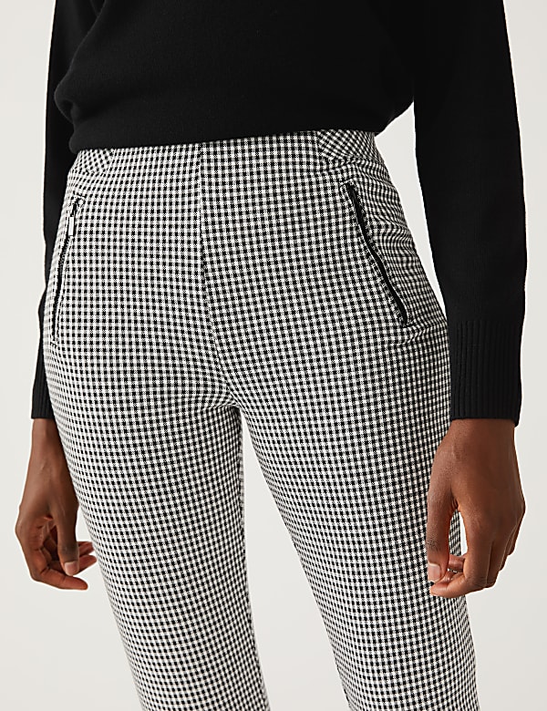 Checked High Waisted Leggings