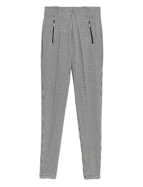 Checked High Waisted Leggings