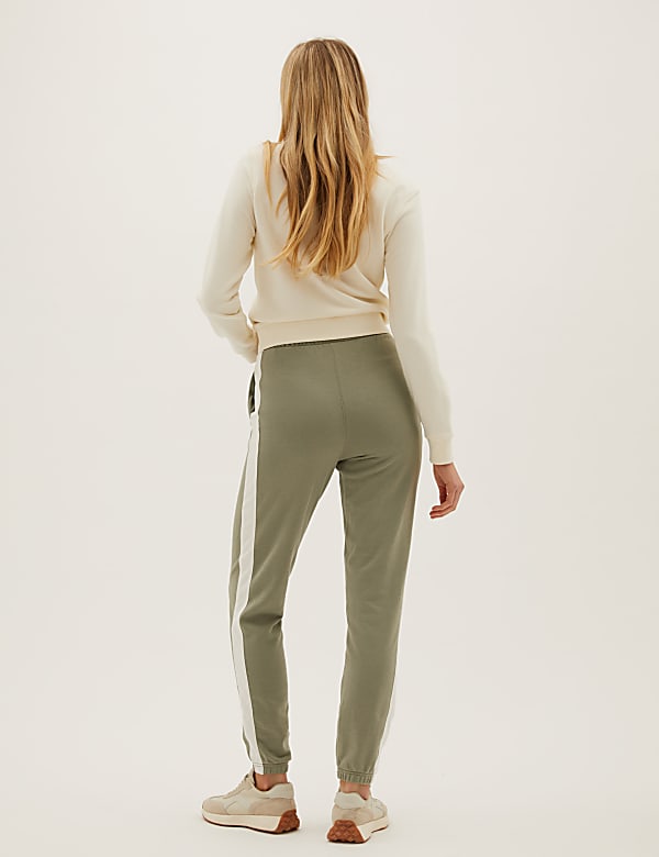 Cotton Rich Side Stripe Cuffed Joggers