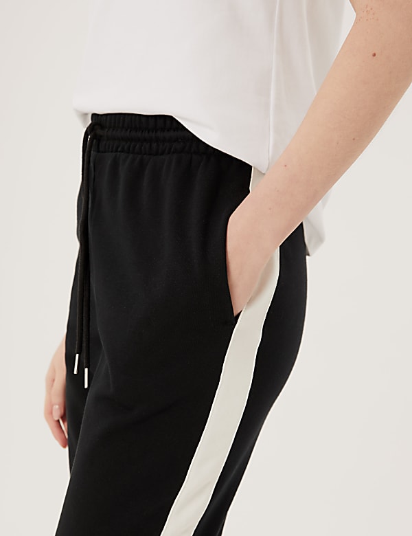 Cotton Rich Side Stripe Cuffed Joggers