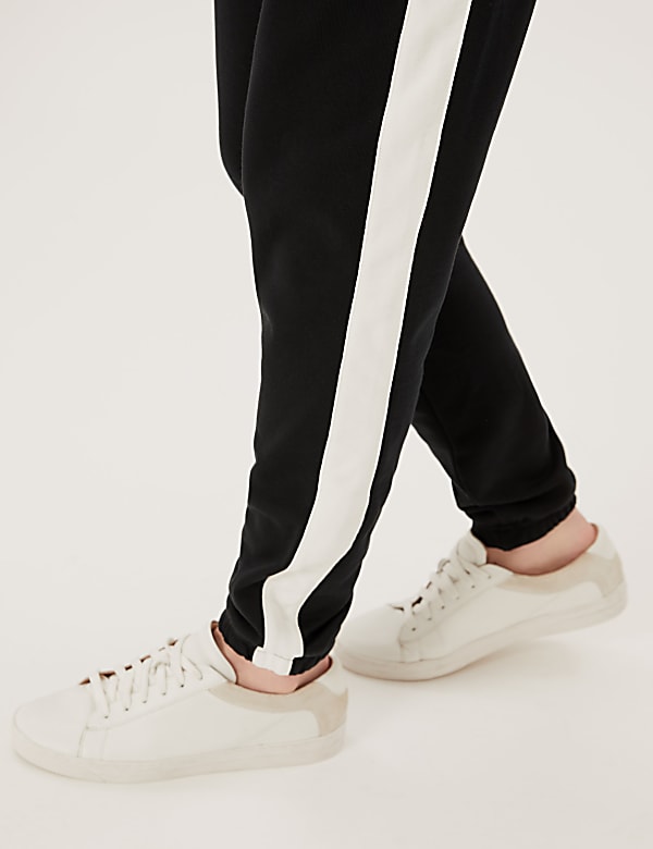 Cotton Rich Side Stripe Cuffed Joggers
