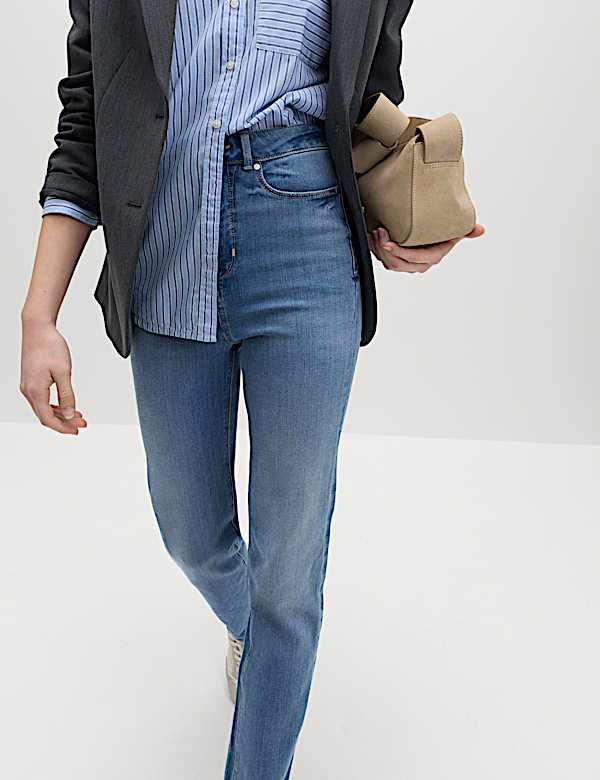 Magic Shaping High Waisted Straight Leg Jeans