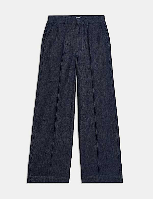Hochwertige Denimhose mit hohem Bund - DE