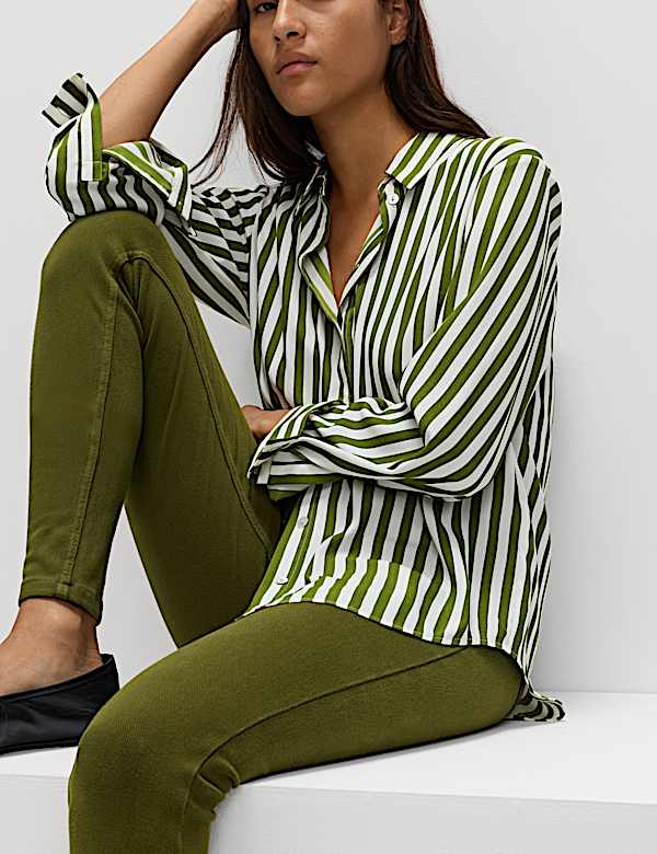 מכנסי טייץ ג'ינס בגזרה גבוהה - IL