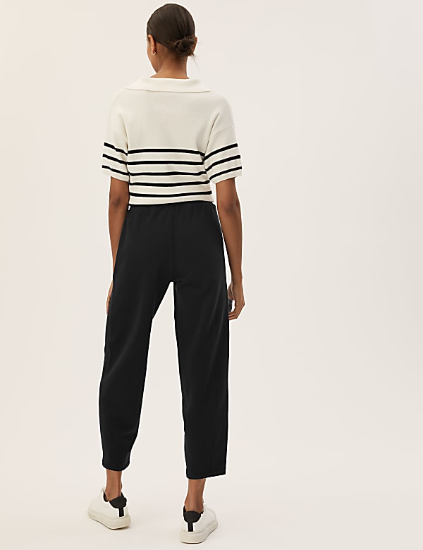 Cotton Rich Barrel Leg Ankle Grazer Joggers