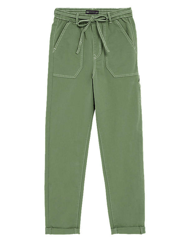 Cotton Rich Contrast Stitch Slim Fit Joggers