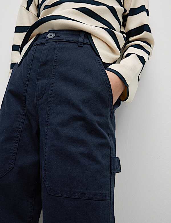 Cotton Rich Carpenter Straight Leg Trousers