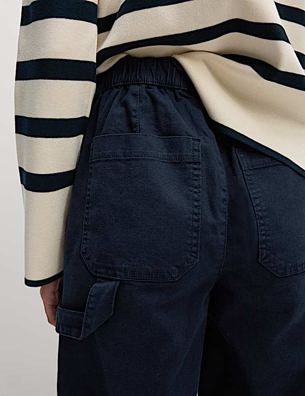 Cotton Rich Carpenter Straight Leg Trousers