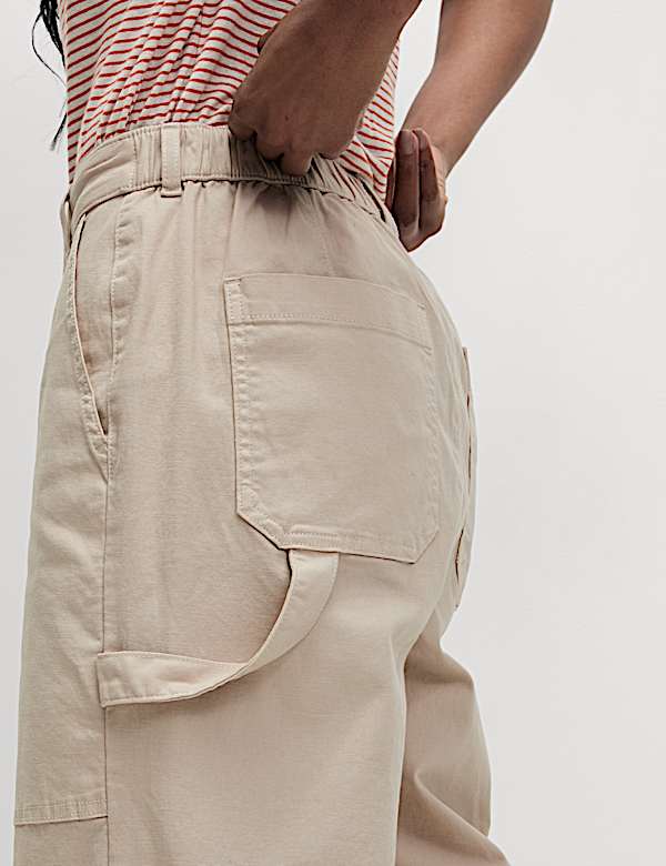 Pantalon jambe droite style charpentier en coton - CA