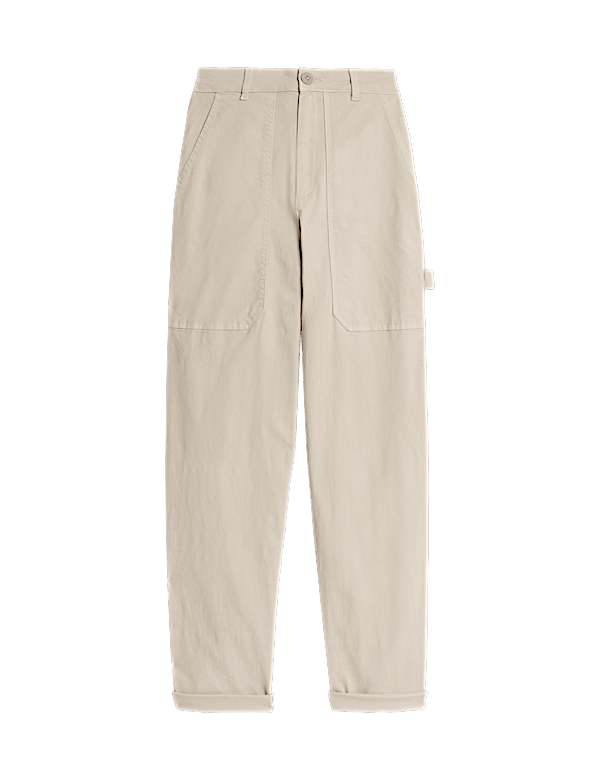 Cotton Rich Carpenter Straight Leg Trousers