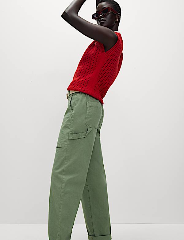 Carpenter-Hose mit hohem Baumwollanteil und geradem Bein - DE