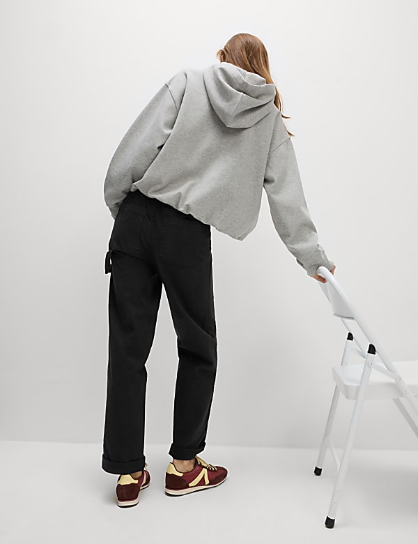 Cotton Rich Carpenter Straight Leg Trousers - US