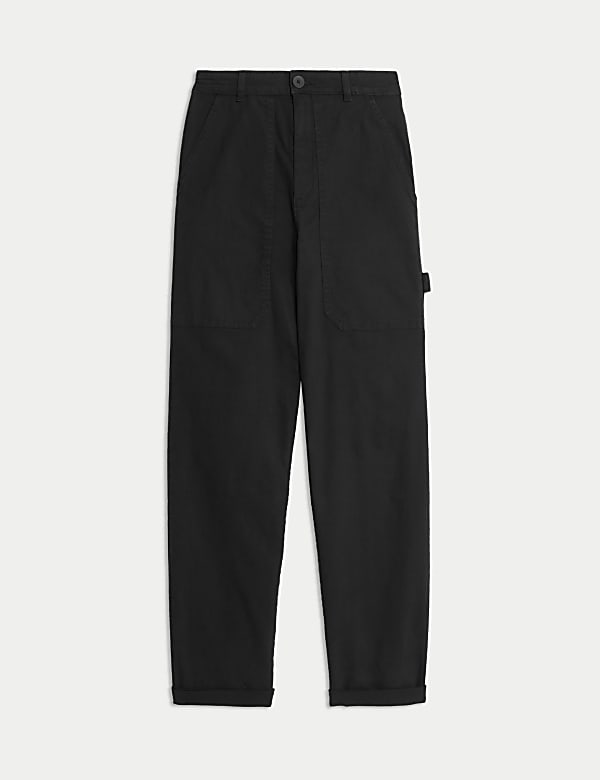 Cotton Rich Carpenter Straight Leg Trousers - US