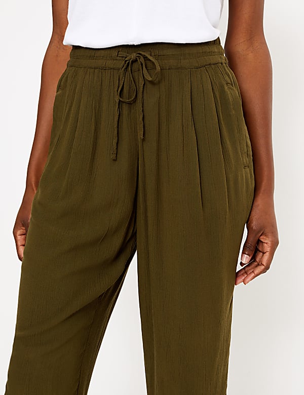 Soft Drawstring Tapered Trousers