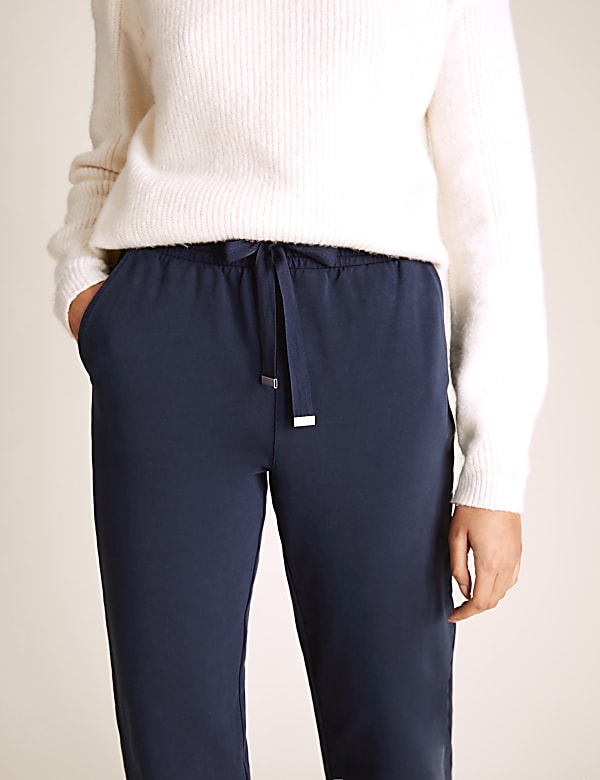 Cotton Tapered Ankle Grazer Joggers