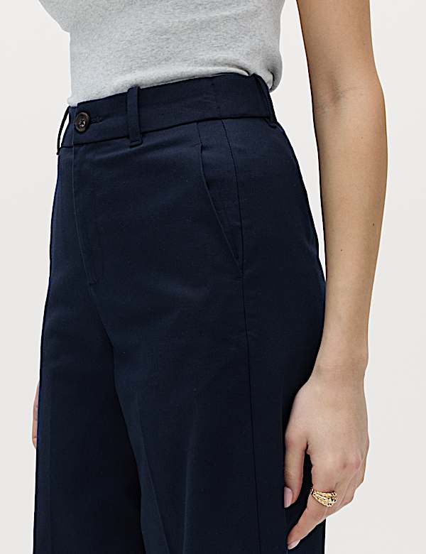 Cotton Rich Wide Leg Chinos - SE