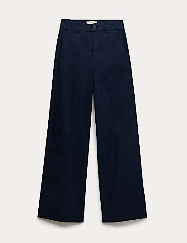 Cotton Rich Wide Leg Chinos - SE