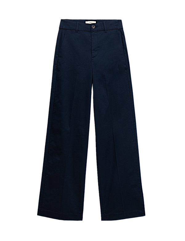 Cotton Rich Wide Leg Chinos